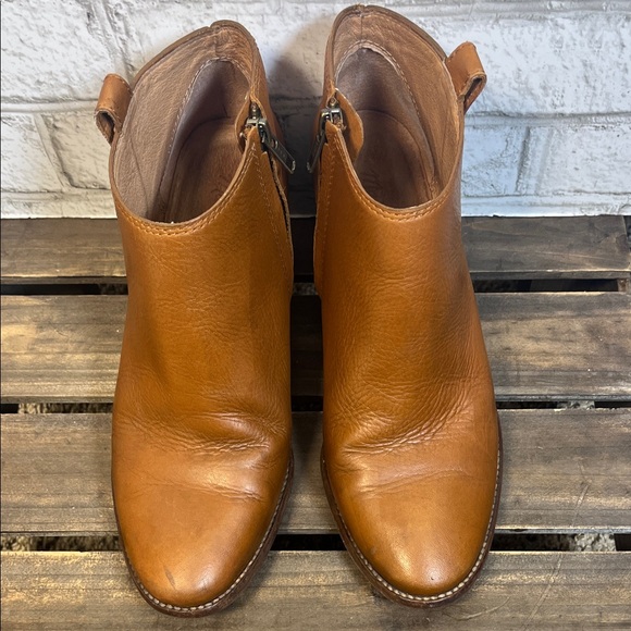 Madewell brown leather side zip Billie Ankle booties size 9 - Picture 8 of 9